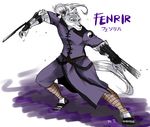  anthro canine fenrir fur hair hentist male mammal muscles ninja wolf 