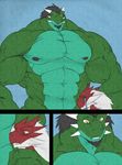  abs anthro arekusanderu biceps breast_expansion breasts comic dragon growth hair horn hyper inflation macro male muscles notveryathletic nude potion reptile ryuakira scalie 