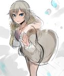  :d anastasia_(idolmaster) blue_eyes idolmaster idolmaster_cinderella_girls jacket lowres nerotarou@seven open_mouth pantyhose short_hair sketch smile solo 