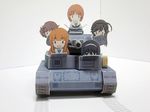  akiyama_yukari black_hair brown_hair caterpillar_tracks enter_enter_mission! girls_und_panzer ground_vehicle hairband isuzu_hana long_hair military military_vehicle motor_vehicle multiple_girls nishizumi_miho oniyan panzerkampfwagen_iv papercraft photo reizei_mako school_uniform serafuku short_hair smile takebe_saori tank uniform 