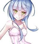  blue_hair blush long_hair original shintani_tsushiya simple_background smile solo white_background 