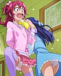  :o ai-chan_(dokidoki!_precure) aida_mana arm_behind_back arm_grab ass bangs blue_hair blue_panties blush bow braid constricted_pupils cowboy_shot dokidoki!_precure doll dress eyelashes flat_chest flipped_hair french_braid hair_between_eyes hair_bow half_updo haruyama_kazunori heart heart_print hishikawa_rikka holding indoors lace lace-trimmed_dress leaning_forward leg_lift long_hair multiple_girls open_mouth pain panties pantyshot pantyshot_(standing) picture_(object) pink_eyes pink_hair pink_panties pleated_skirt ponytail precure purple_legwear restrained shirt short_dress short_hair single_braid skirt spread_legs standing striped striped_panties striped_shirt surprised sweatdrop sweatshirt thighhighs tile_wall tiles underwear upskirt white_panties wide_sleeves 