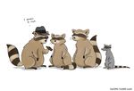  gangster hat humor liz_climo male mammal plain_background pun raccoon rat rodent white_background 