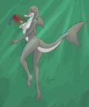  butt female fish inder_water magnificent-arsehole marine necklace plain_background scalie shark underwater vorarephilia vore water 