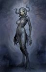  cthulhu_mythos deep_one douzen highres monster monster_girl navel nude original solo webbed_hands 