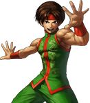  brown_eyes brown_hair chinese_clothes headband highres male_focus muscle official_art ogura_eisuke sie_kensou sleeveless solo the_king_of_fighters the_king_of_fighters_xiii transparent_background vambraces 
