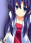  akane_souichi asakura_ryouko bad_id bad_pixiv_id blue_eyes blue_hair casual knife long_hair solo suzumiya_haruhi_no_yuuutsu 