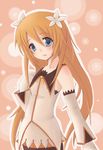  artist_request blue_eyes brown_hair detached_sleeves flower gloves long_hair marta_lualdi tales_of_(series) tales_of_symphonia tales_of_symphonia_knight_of_ratatosk 