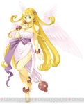  artist_request blonde_hair cherie_espoir earrings green_eyes jewelry marl_kingdom rhapsody robe solo third-party_edit third-party_watermark wings 