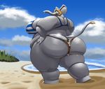  bdsm beach bondage bound butt crush crushing elephant female kazecat mammal presenting presenting_hindquarters seaside smash smelly squash squashing stinky thong torture trapped 