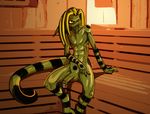  dreadlocks erection gekko gekko_(character) genital_piercing lizard male markings nude pa penis penis_piercing piercing prince_albert reptile sauna scalie spread_legs spreading uncut 