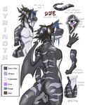  dragon male model_sheet plain_background purple_eyes scalie sheath solo stripes syrinoth two_tone_hair white_background wings 