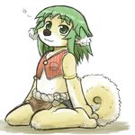  &#12362;&#23665;&#12398;&#22823;&#23558; ????? anthro canine cub dog green_eyes green_hair hair husky mammal midriff smile vest young 