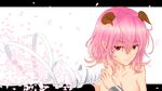  amputee bandages breasts cherry_blossoms cleavage covering covering_breasts cuffs false_arm false_limb highres horns ibaraki_kasen medium_breasts nude oni petals pink_eyes pink_hair pointy_ears short_hair solo touhou tsukidaruma 