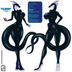  absurd_res alpha_channel big_breasts blue_eyes blue_skin breasts butt claws clothing dragon female hi_res hindpaw horn lips looking_back paws purple_lips reptile scalie smile solo spandex spandex_suit standing thighs tight_clothing walter_sache white_skin wide_hips 