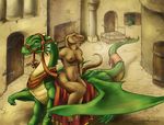  breasts dragon female feral group jenny jenny_(slither) komodo_dragon lizard monitor_lizard nude reptile scalie syrinoth watching wings 