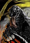  butterfly_wings claws evil fangs godzilla godzilla_(series) kaiju kenn king_ghidorah male monster mothra not_furry scales spines teeth white_eyes wings 