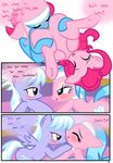  aloe_(mlp) cloud_chaser_(mlp) comic dialog equine female feral friendship_is_magic hi_res horse lesbian licking lotus_(mlp) mammal my_little_pony pegasus pinkie_pie_(mlp) pony pussy pyruvate sex text tongue wings 