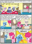  blue_eyes cake candle comic equine eyewear female feral food friendship_is_magic granny_pie_(mlp) green_eyes grey_hair hair hoity_toity_(mlp) horn horse male mammal monocle my_little_pony necktie pink_hair pinkie_pie_(mlp) pony purple_eyes timothy_fay trixie_(mlp) unicorn 