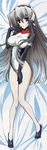  absurdres artist_request blue_eyes bodysuit breasts dakimakura full_body highres horizon_ariadust huge_filesize kyoukaisenjou_no_horizon legs medium_breasts no_legwear robot_joints scan silver_hair solo 