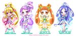  aida_mana arm_up arm_warmers asymmetrical_clothes bike_shorts blonde_hair blue_bow blue_eyes blue_hair blush boots bow bracelet brown_eyes brown_hair character_name chibi choker club_(shape) crossed_legs cure_diamond cure_heart cure_rosetta cure_sword diamond_(shape) dokidoki!_precure double_bun flower full_body hair_flower hair_ornament hair_ribbon hairpin half_updo heart hishikawa_rikka jewelry kenzaki_makoto knee_boots long_hair magical_girl multiple_girls pink_bow pink_eyes pink_footwear pink_sleeves platinum_fantasia ponytail precure puffy_sleeves purple_choker purple_eyes purple_footwear purple_hair purple_legwear purple_skirt ribbon shoes short_hair shorts shorts_under_skirt skirt smile spade_(shape) spade_hair_ornament sparkle standing thigh_boots thighhighs twintails wrist_cuffs yotsuba_alice 