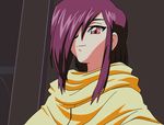  hair_over_one_eye long_hair male_focus palus_abel purple_hair red_eyes robe smirk solo upper_body vector_trace yuusha_ou_gaogaigar_final yuusha_series 