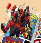  comic_book deadpool english explosion fourth_wall gun laura_kinney marvel spider-man taskmaster weapon wolverine x-23 