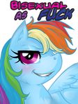  absurd_res alpha_channel blue_fur blush buttercup_saiyan english_text equine female feral friendship_is_magic fur hair hi_res horse looking_at_viewer mammal multi-colored_hair my_little_pony pegasus pony proud purple_eyes rainbow_dash_(mlp) rainbow_hair reaction_image solo stated_homosexuality surprise text wings 