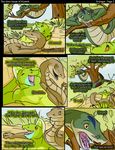  desert dialog english_text female fin grass green_skin lizard lying male on_back open_mouth outside reptile sand scalie sky smile snake story tan_skin text tongue tree unknown_artist vorarephilia vore yellow_eyes 