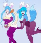  animal_ears assisted_exposure basket big_breasts blush breasts butt cleavage clothed clothing easter egg eyewear feline female glasses hair holidays jasmine jasmine_(skidd) kilika legwear mammal mouse navel open_mouth rabbit_ears rodent skidd stockings 