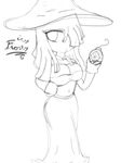  bomb breasts female gloves hat icyfrost_(character) icyfrosty_(character) magic_user sketch unfinished vivia_(artist) witch witch_hat 