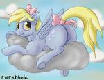  butt cutie_mark derpy_hooves_(mlp) equine female feral friendship_is_magic horse lying mammal my_little_pony nezudomo nude on_front pegasus pony pussy rwrathole rwrathole_(artist) solo wings 