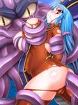  anal areola areolae ass ass_juice backless bdsm blue_hair blush bodysuit bondage bound breast_grab breasts cameltoe censored chunsoft clenched_teeth decensor_request dragon_quest dragon_quest_iii enix grabbing hat highres king_squid nipple_tweak nipples priest_(dq3) pussy red_eyes saliva stomach_bulge sweat tears teeth tentacle thighs torn_clothes trubka 