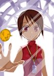  brown_hair digimon digimon_adventure_02 jewelry necklace red_eyes riza23 short_hair solo turtleneck yagami_hikari 