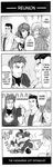  3boys 4koma artist_request comic filio_presty glasses greyscale group_hug hard_translated highres hug ibis_douglas irmgult_kazahara jonathan_kazahara monochrome multiple_boys multiple_girls one_eye_closed super_robot_wars super_robot_wars_original_generation translated tsugumi_takakura 