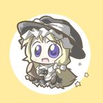  aoblue blonde_hair broom chibi hat kirisame_marisa lowres solo touhou witch_hat 