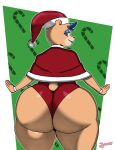 anthro bear big_butt biped butt cherryfox73 clothed clothing fingers huge_butt looking_back mammal pupils rear_view solo thick_thighs