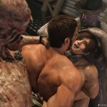 3d_(artwork) abdominal_bulge abs after_kiss anal anal_penetration arm_hair back_hair back_muscles beard big_dom_small_sub big_muscles big_pecs big_penis bodily_fluids body_hair bound brown_body brown_hair capcom chest_hair chris_redfield clothing cum cum_on_face digital_media_(artwork) dominant dominant_humanoid dominant_male erection facial_hair foursome genital_fluids genitals grey_body group group_sex hair hairy hat headgear headwear hi_res holding_partner huge_penis human human_on_humanoid human_penetrated humanoid humanoid_penetrating humanoid_penetrating_human inflation internal interspecies larger_human larger_humanoid larger_male leg_hair leon_kennedy male male/male male_penetrated male_penetrating male_penetrating_male mammal monster monstrous_humanoid mr._x_(resident_evil) muscular muscular_human muscular_humanoid muscular_male nemesis_(resident_evil) nipples nude open_mouth orgasm pecs penetration penile penile_penetration penis penis_in_ass resident_evil saliva saliva_string sex sideburns signature size_difference smaller_human smaller_male smaller_penetrated snowballing tyrant_(resident_evil) zirealwow