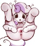  anus butt censored cub equine female feral friendship_is_magic hair horn horse iizuna insertion legs_up lying mammal my_little_pony nude on_back open_mouth penetration plain_background pony purple_eyes pussy solo spread_pussy spreading sweetie_belle_(mlp) two_tone_hair unicorn urethra vaginal vaginal_insertion vaginal_penetration white_background young 