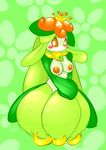  breasts crown elpatrixf female flora_fauna green_body lilligant low_res nintendo nipples orange_eyes plant pok&#233;mon solo video_games 