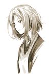  bad_id bad_pixiv_id light_smile looking_away monochrome original popped_collar profile puyo short_hair simple_background solo white_background 