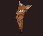 anthro blender_(software) blockbench_(software) bovid brown_body brown_fur caprine female fur gesture goat hi_res horn low_poly mammal neck_tuft simple_background solo sr_empanada tuft v_sign