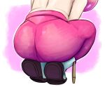 animal_humanoid anthro big_butt butt cephalopod cephalopod_humanoid clothed clothing digital_media_(artwork) female hexanne hi_res human human_only humanoid inkling mammal marine marine_humanoid mollusk mollusk_humanoid nintendo not_furry off_the_hook_(splatoon) pearl_(splatoon) simple_background solo splatoon topless