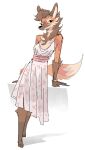 alpha_channel anthro biped breasts canid canine clothed clothing dipstick_tail dress female jam_(artist) mammal maned_wolf markings simple_background solo tail tail_markings transparent_background