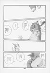  chibineco chubby comic cub gay greyscale haru haruneko hi_res japanese_text male monochrome shinobu text translation_request unknown_species young 