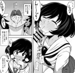  akiyama_yukari bar_censor blouse blush censored comic cum cum_in_mouth cum_on_tongue ejaculation eyes_closed fellatio girls_und_panzer kaauchi long_sleeves messy_hair miniskirt monochrome neckerchief ooarai_school_uniform open_mouth oral penis school_uniform serafuku short_hair skirt swallowing translation_request uvula 