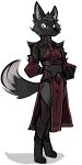 alpha_channel anthro biped black_body black_fur canid canine dipstick_tail fox fur jam_(artist) male mammal markings simple_background solo tail tail_markings transparent_background