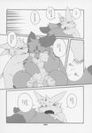  age_difference chibineco chubby comic cub greyscale haru haruneko hi_res japanese_text male monochrome shinobu text translation_request unknown_species young 