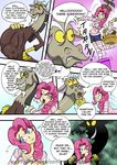  antler antlers basket blue_eyes clothing comic dialog discord_(mlp) draconequus duo english_text female friendship_is_magic hair horn human humanized male mammal my_little_pony natsumemetalsonic open_mouth pink_hair pinkie_pie_(mlp) red_eyes teeth text vorarephilia vore wings 