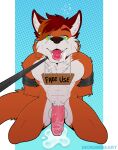 anthro canid canine fox free_use genitals hi_res humanoid_genitalia humanoid_penis hypnosis kneeling leash male mammal mcnubbies mind_control penis tongue tongue_out